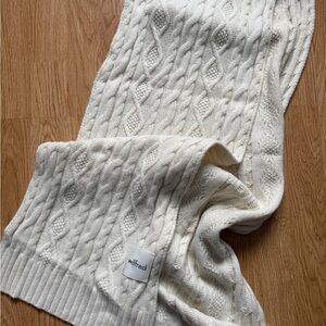 Wilfred Ivory Cable Knit Scarf 55% wool